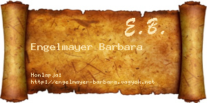 Engelmayer Barbara névjegykártya