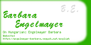 barbara engelmayer business card